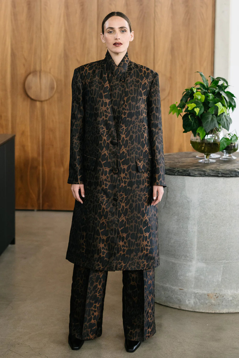M.A. Dainty Bellhop Coat - Leopard