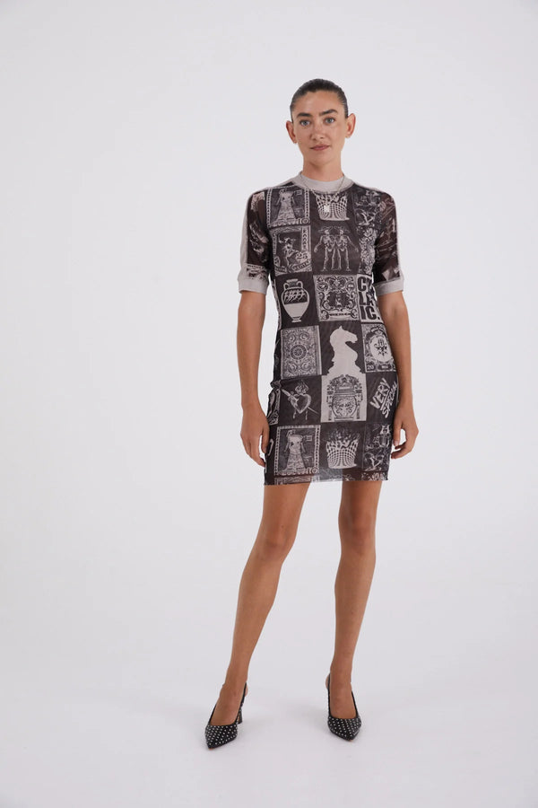 Something Very Special MSG Grid Mini Dress