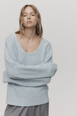 Marle Auguste Jumper - Powder Blue Melange