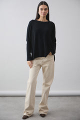 Mia Fratino Boyfriend Crew - Jet Black