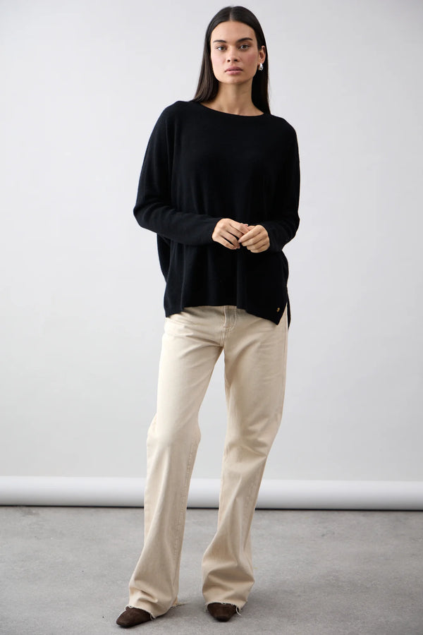 Mia Fratino Boyfriend Crew - Jet Black