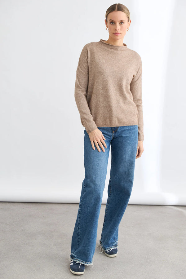 Mia Fratino Sloane Mockneck - Toast