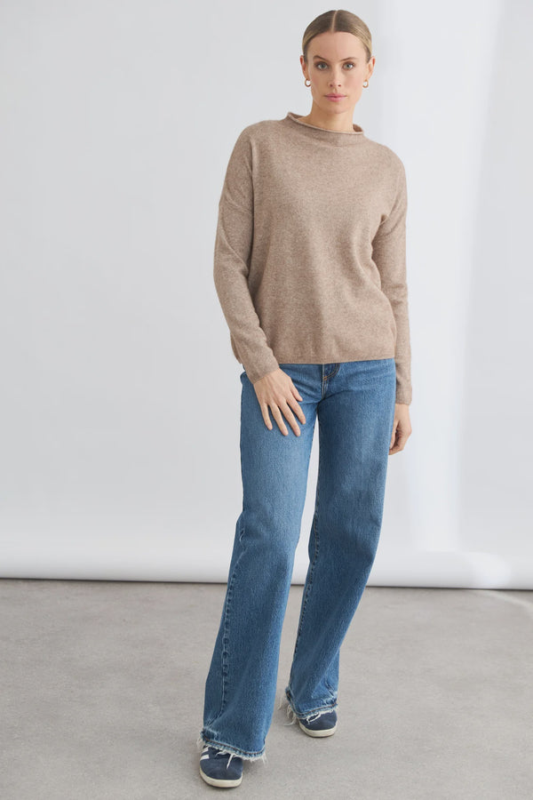 Mia Fratino Sloane Mockneck - Toast