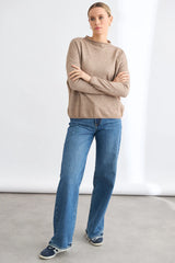 Mia Fratino Sloane Mockneck - Toast