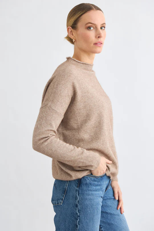 Mia Fratino Sloane Mockneck - Toast