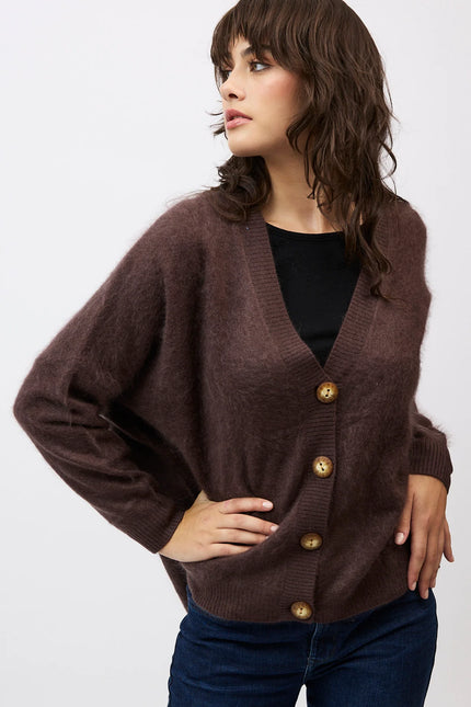 Mia Fratino Macy Cardi - Dark Chocolate