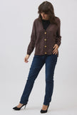 Mia Fratino Macy Cardi - Dark Chocolate