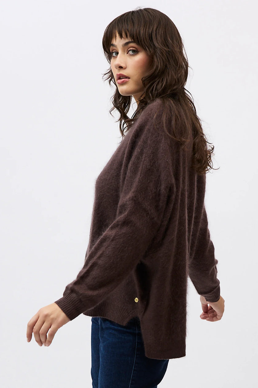 Mia Fratino Macy Cardi - Dark Chocolate