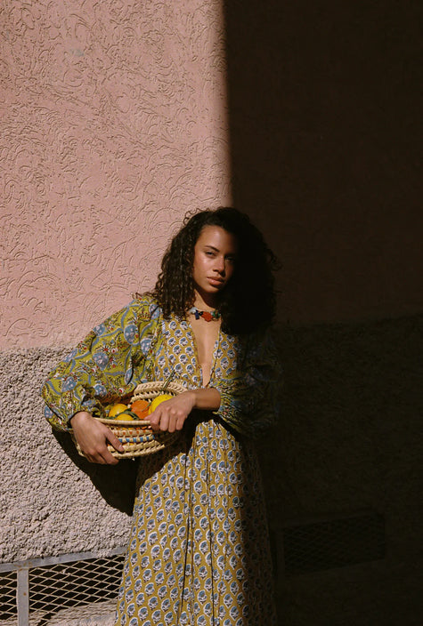 Kinga Csilla Zoya Block Print Marrakech Dress