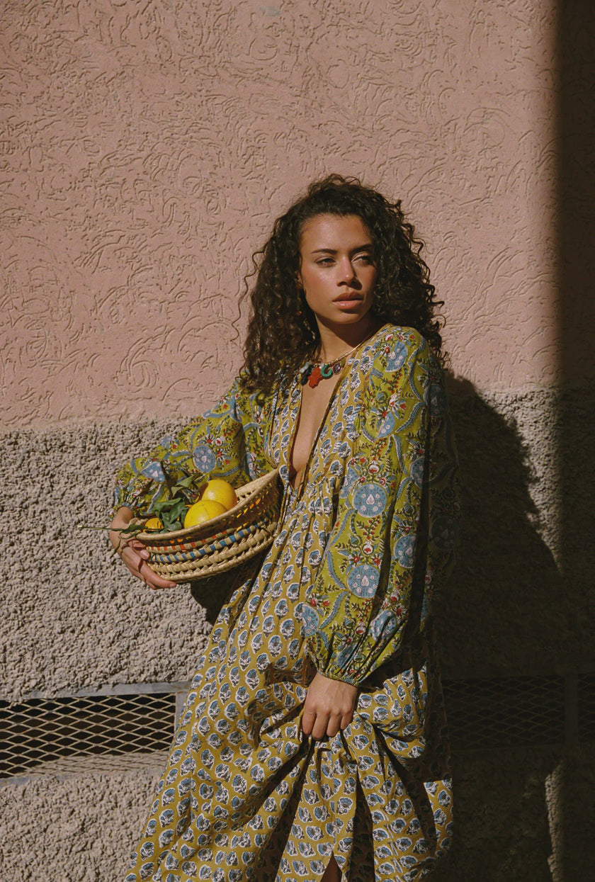 Kinga Csilla Zoya Block Print Marrakech Dress