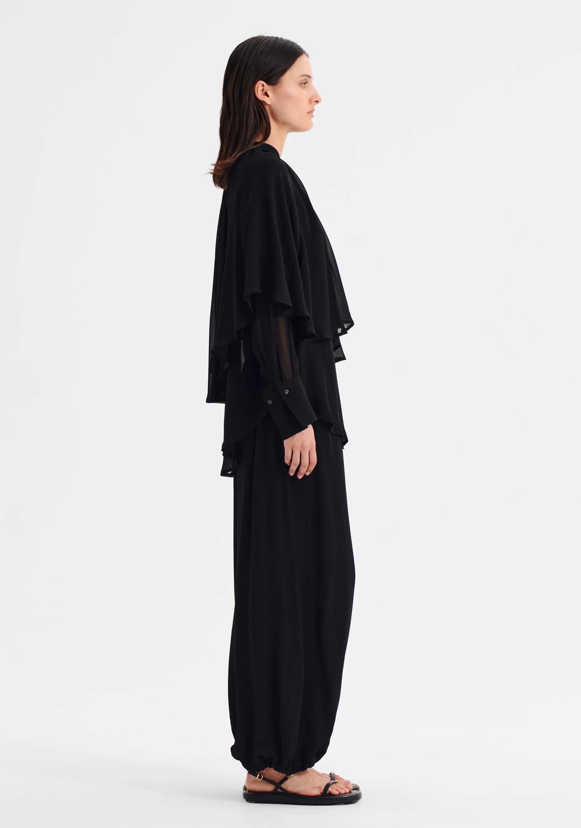 Morrison Miranda Cape Shirt - Black