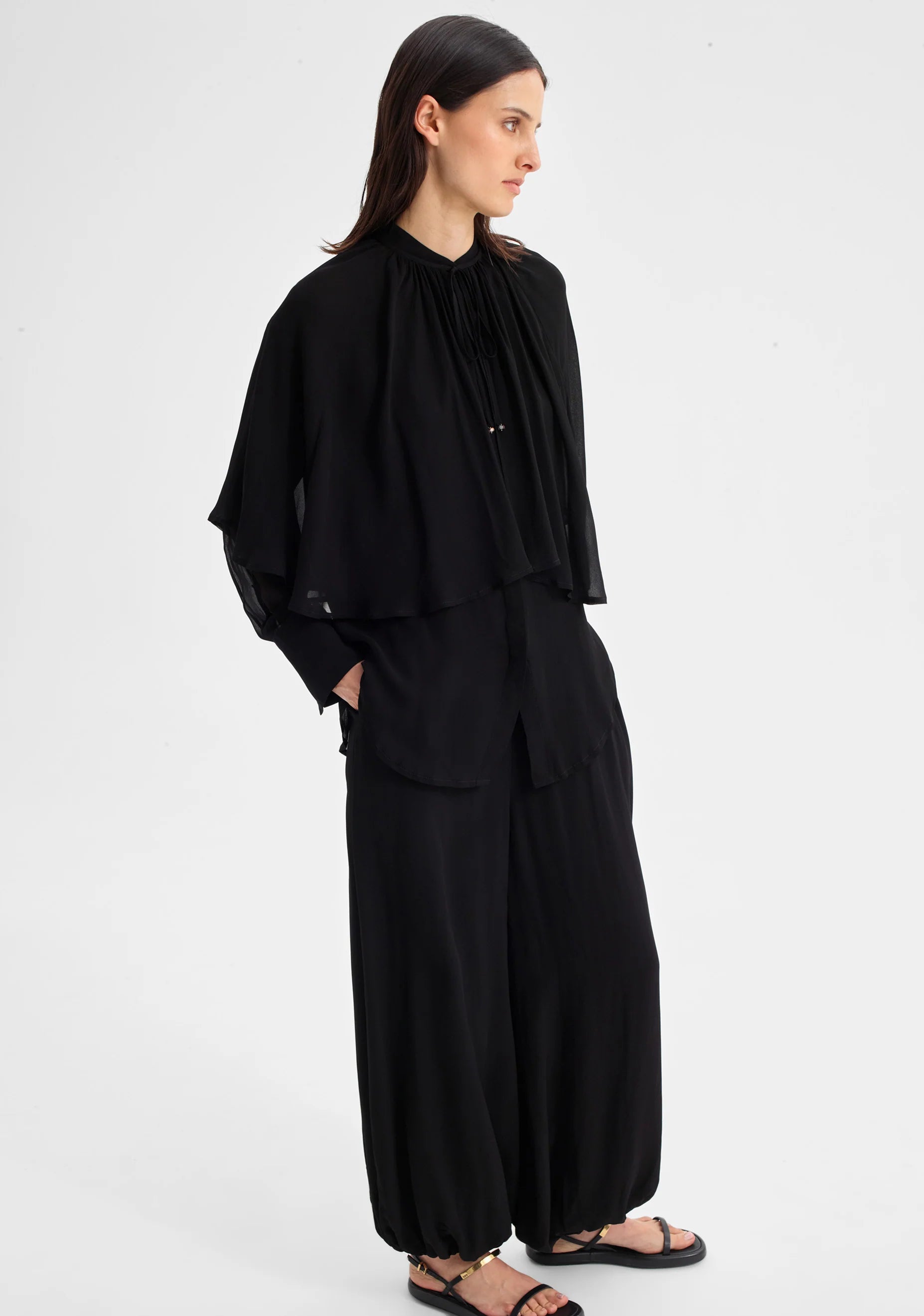Morrison Miranda Cape Shirt - Black