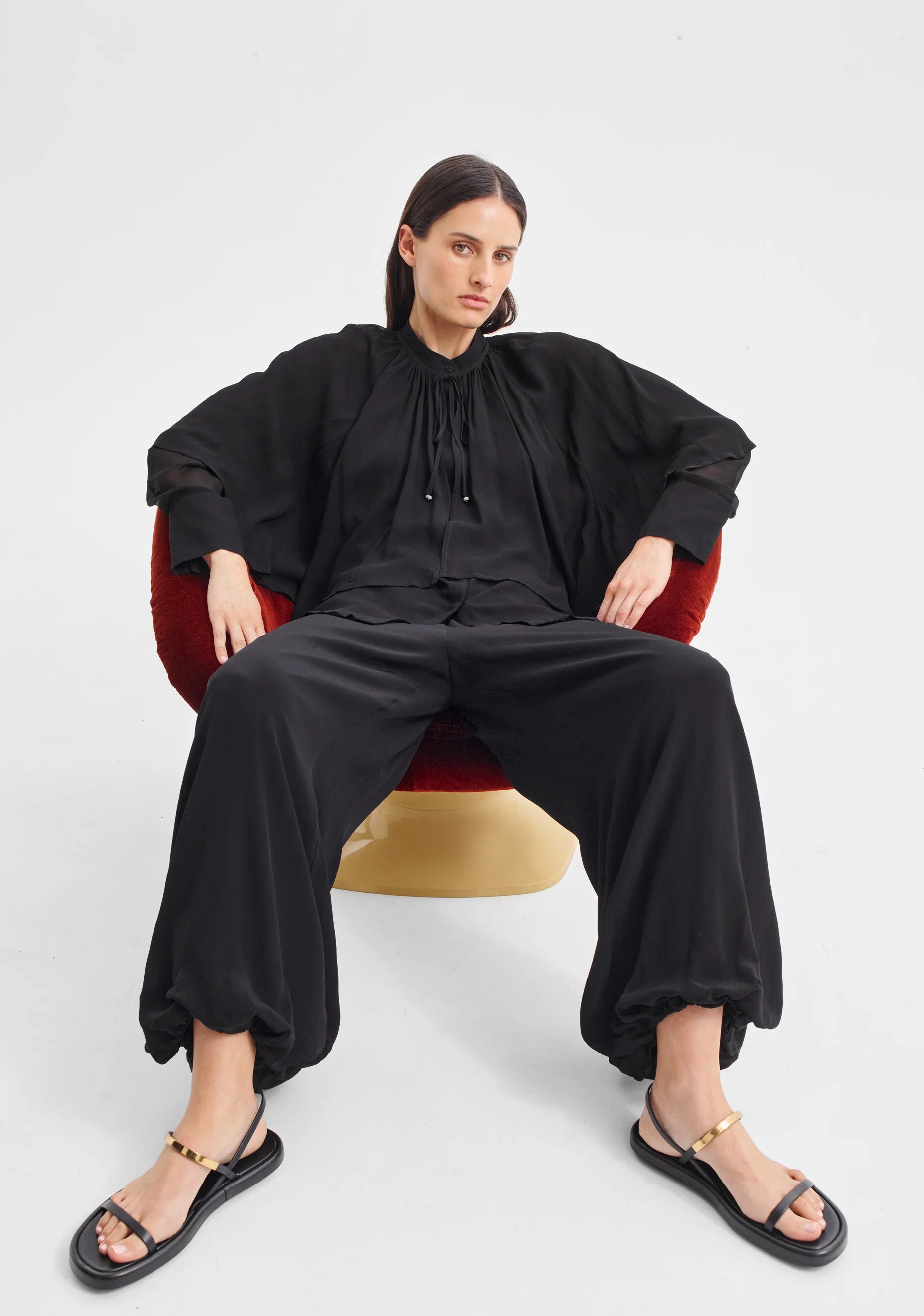 Morrison Miranda Cape Shirt - Black