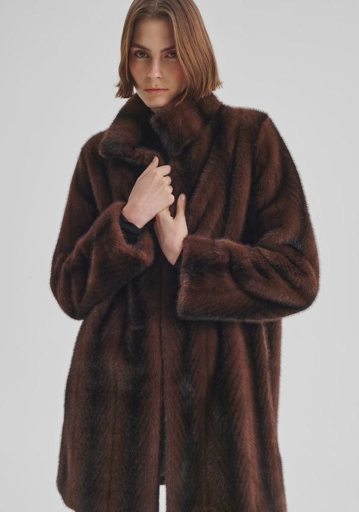 Morrison Stevie Fur Coat - Espresso