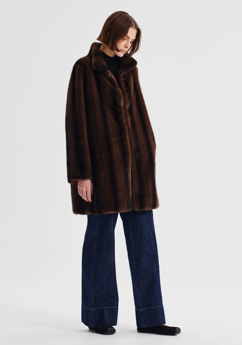 Morrison Stevie Fur Coat - Espresso