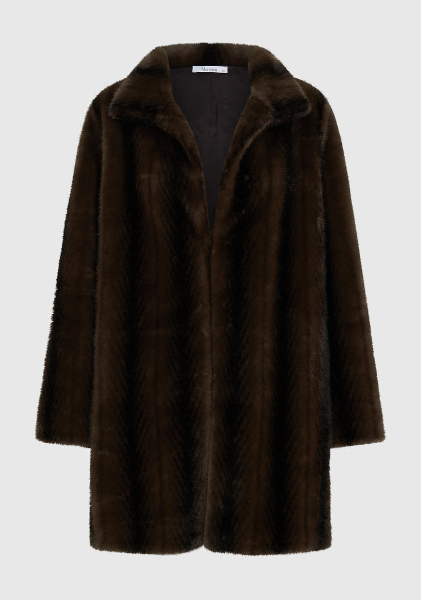 Morrison Stevie Fur Coat - Espresso
