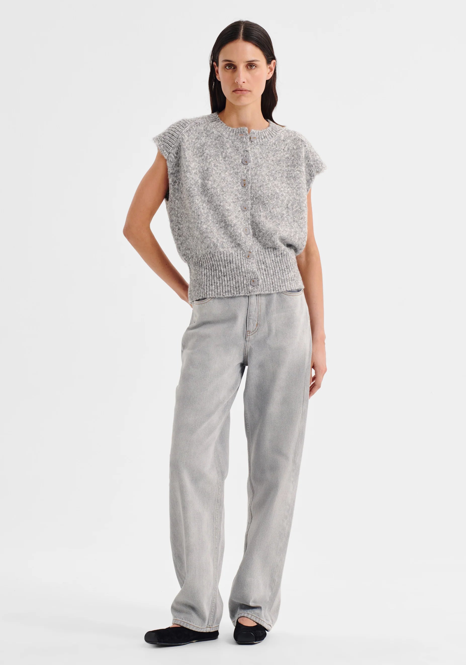 Morrison Zoe Knit Pullover - Grey Marle
