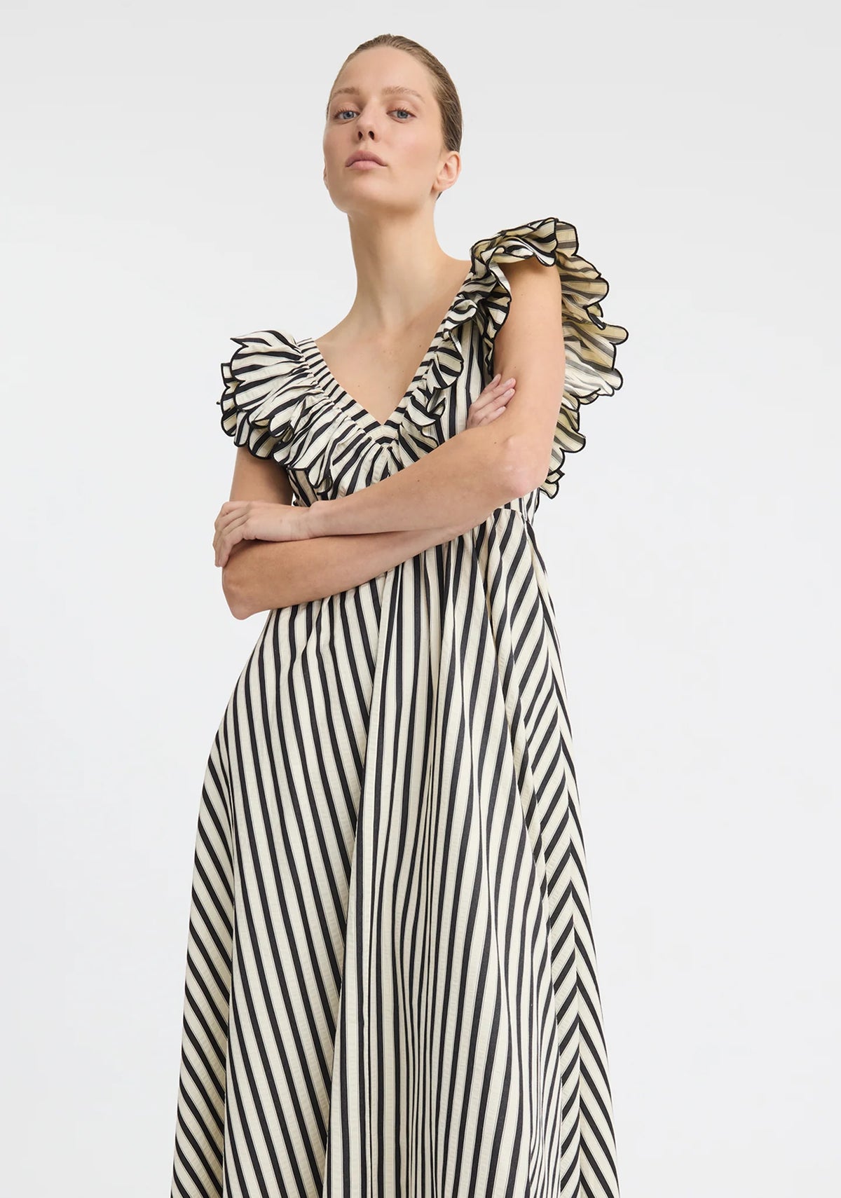 Morrison Marina Scrallop Maxi Dress - Stripe