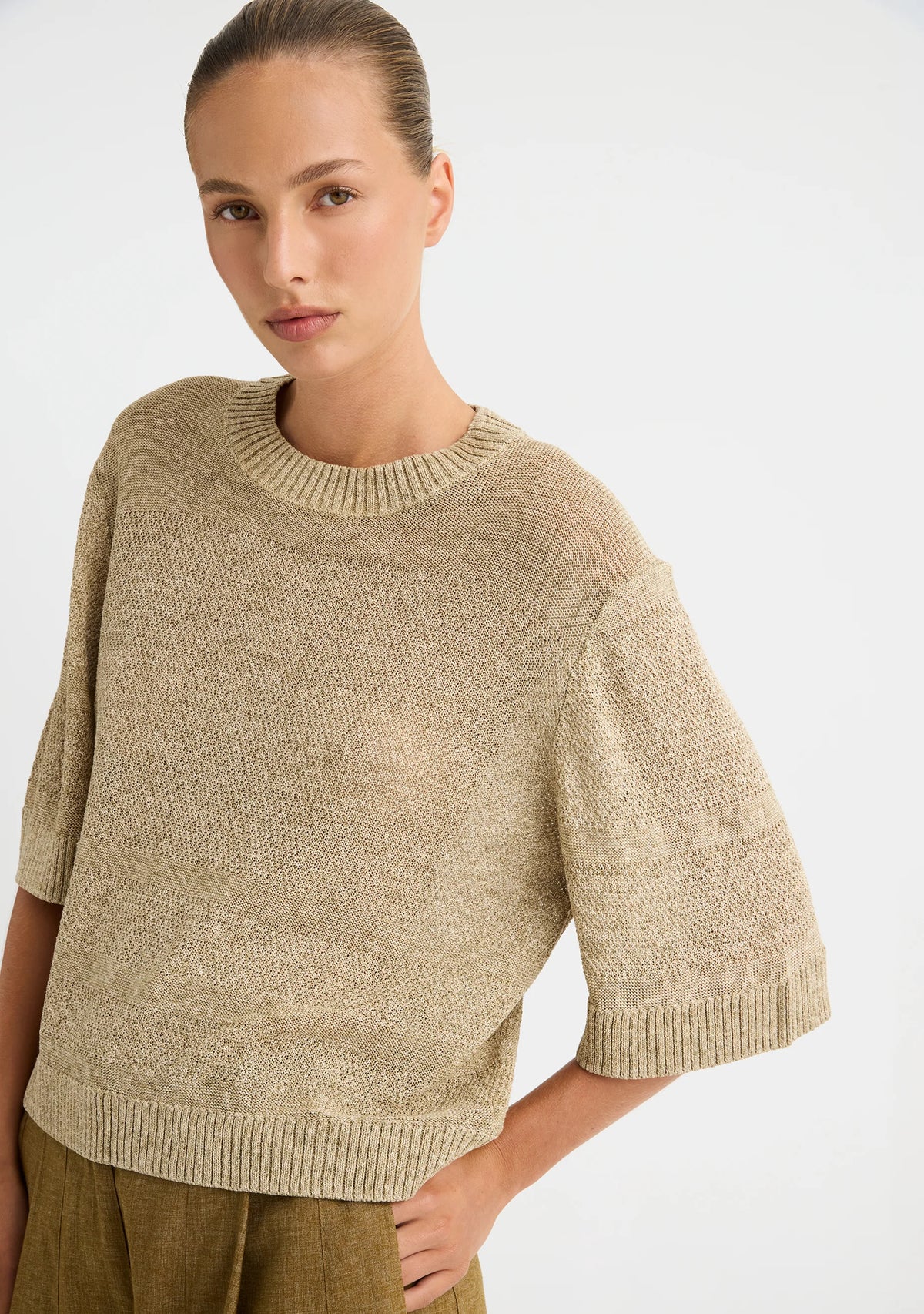 Morrison Renata Knit Tee - Oat