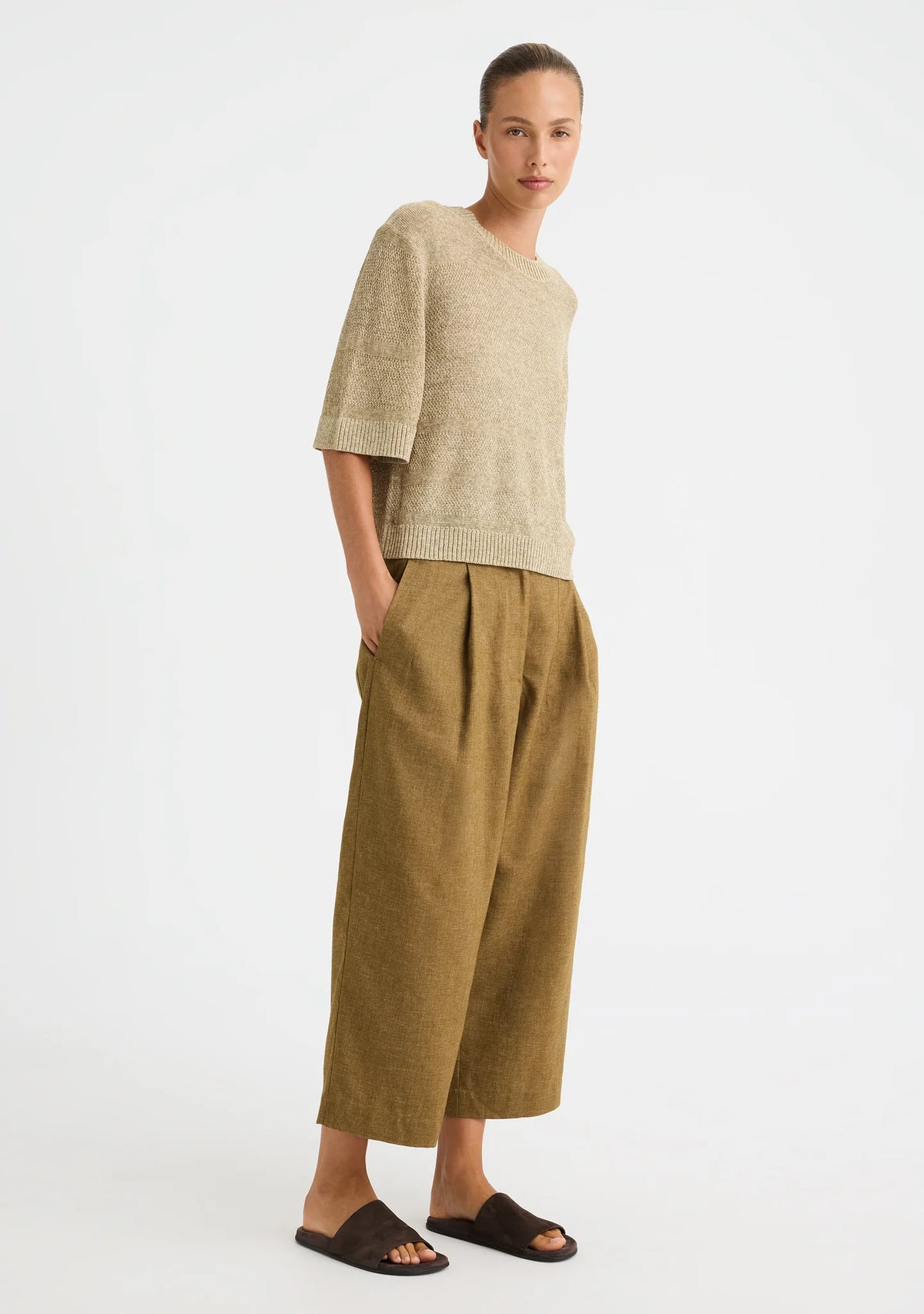 Morrison Renata Knit Tee - Oat