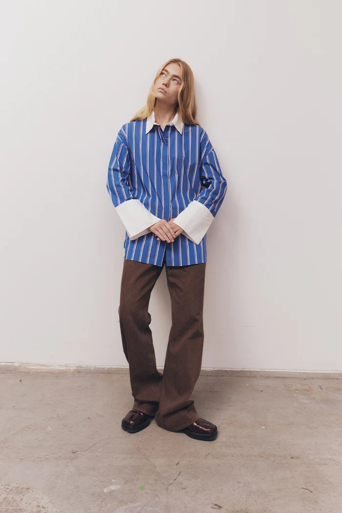 Blanca Opal Shirt - Blue/White