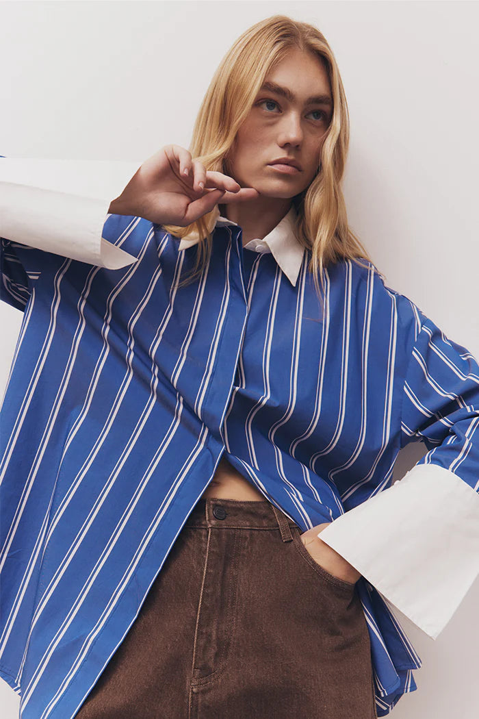 Blanca Opal Shirt - Blue/White