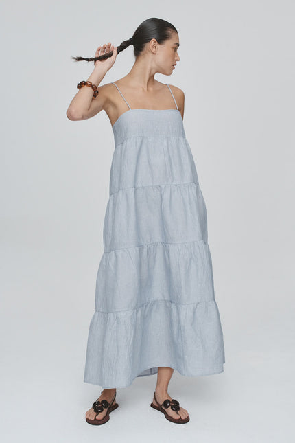 Marle Ophelia Dress - Blue Stripe