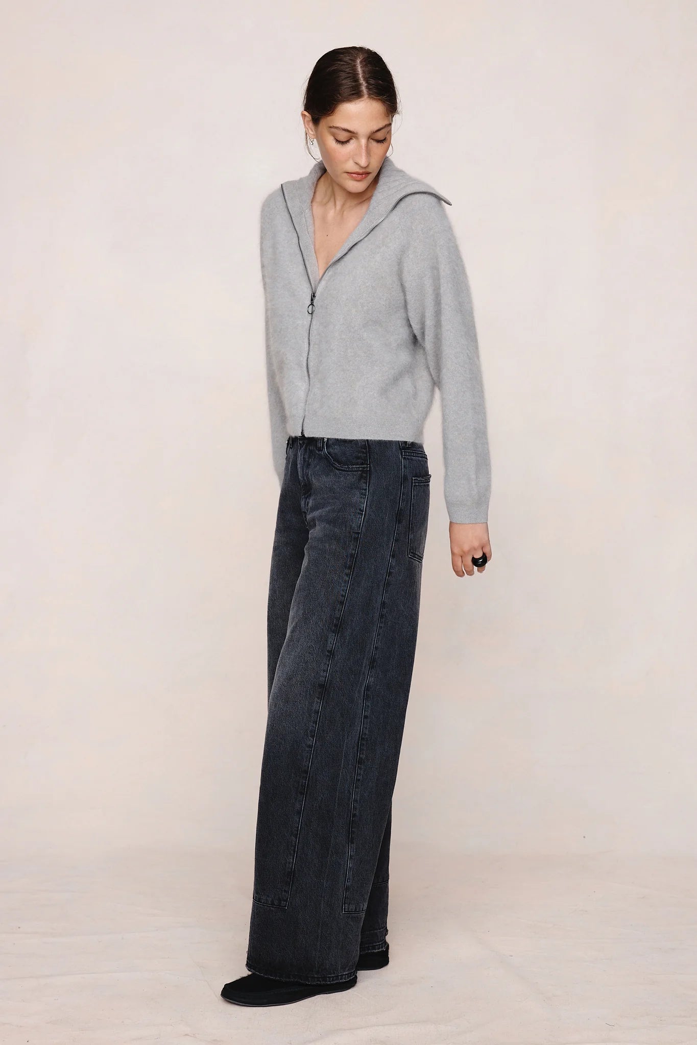 Marle  Oscar Zip Up - Fog
