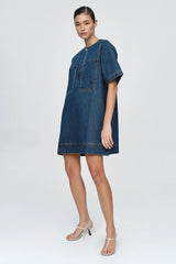 Marle Patch Pocket Dress - Classic Blue