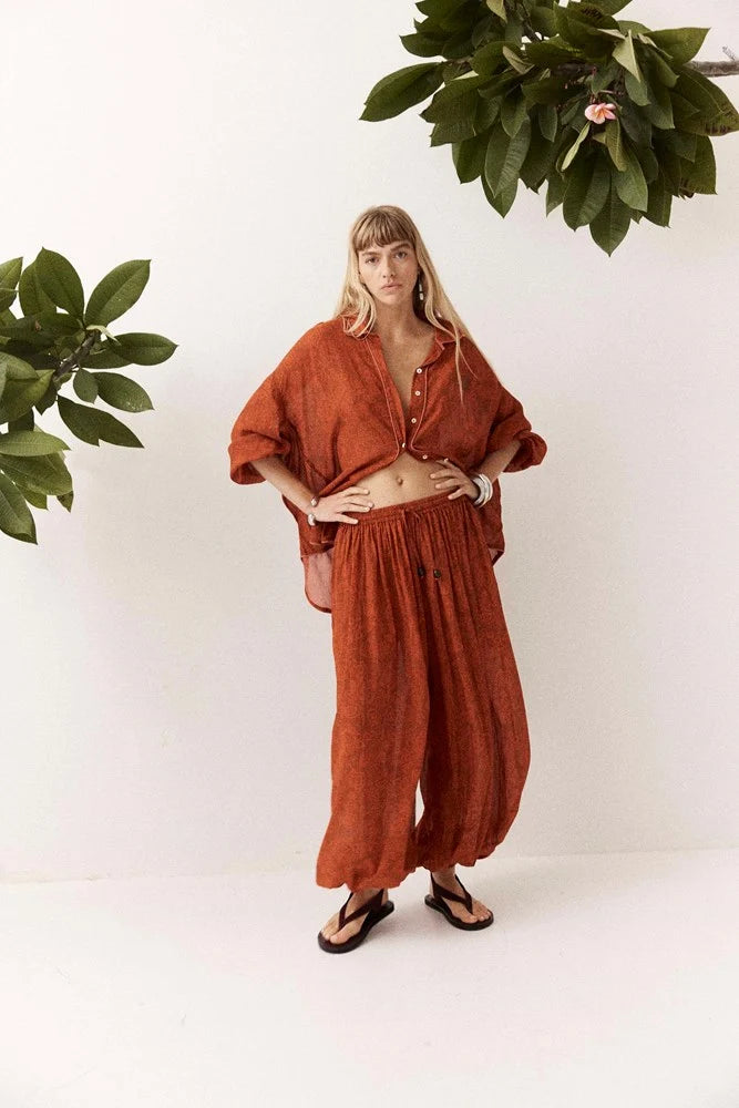 Kinga Csilla Pisto Chalm Shirt Rust