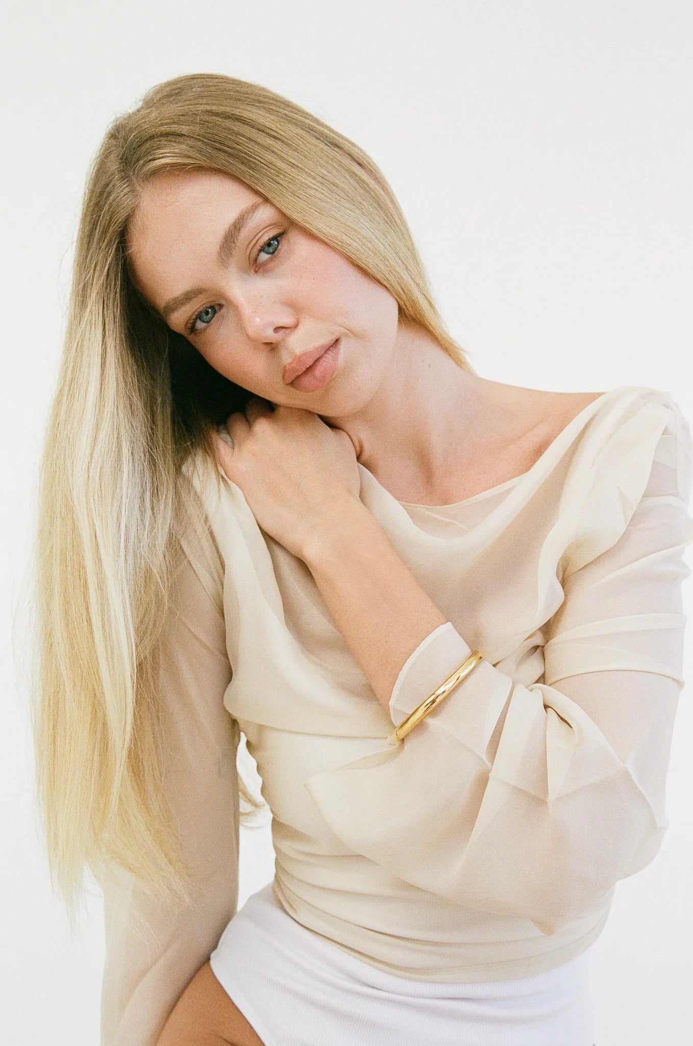 Porter Jewellery Chubby Tube Bangle - Gold