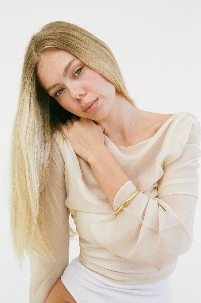 Porter Jewellery Chubby Tube Bangle - Gold
