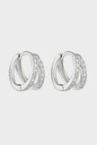 Porter Jewellery Double Angel Huggies - Sterling/Clear
