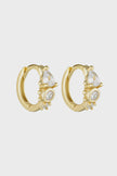 Porter Jewellery Heirloom Huggies - Gold/Clear