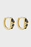 Porter Jewellery Heirloom Huggies - Gold/Onyx