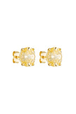 PORTER Oval Studs 2CT Canary Gold