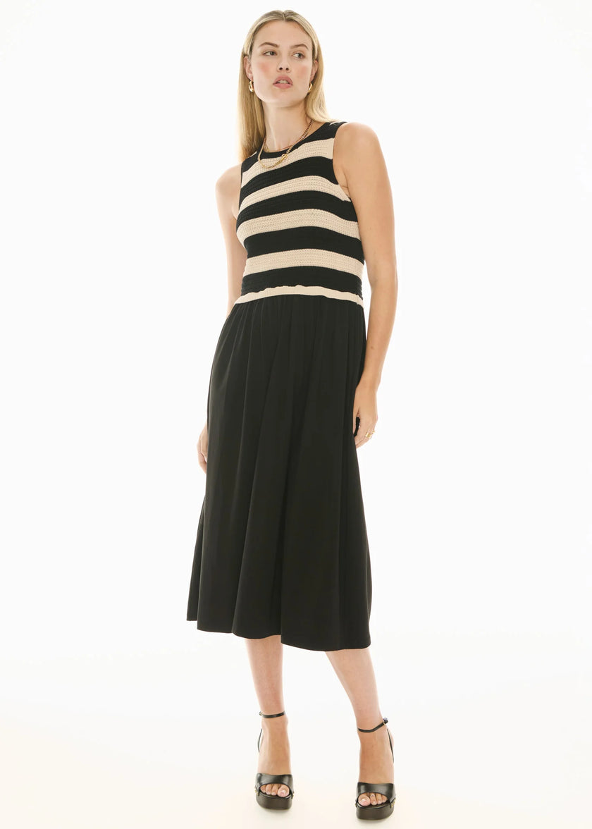 POL Bonde Knit Dress - Black/Ivory