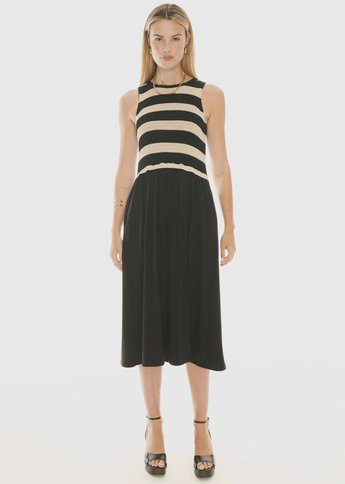 POL Bonde Knit Dress - Black/Ivory