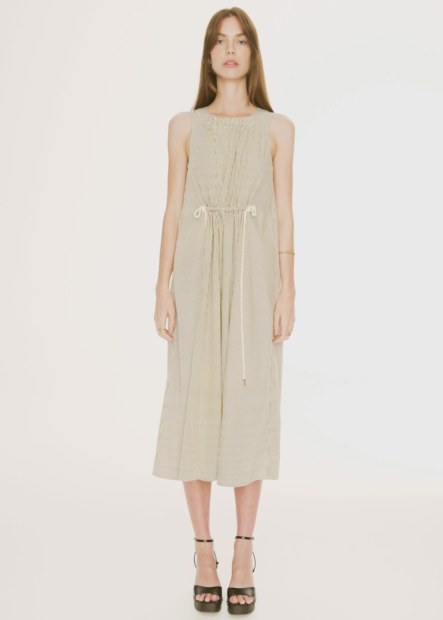 POL Fable Tank Dress - Ivory/Ink