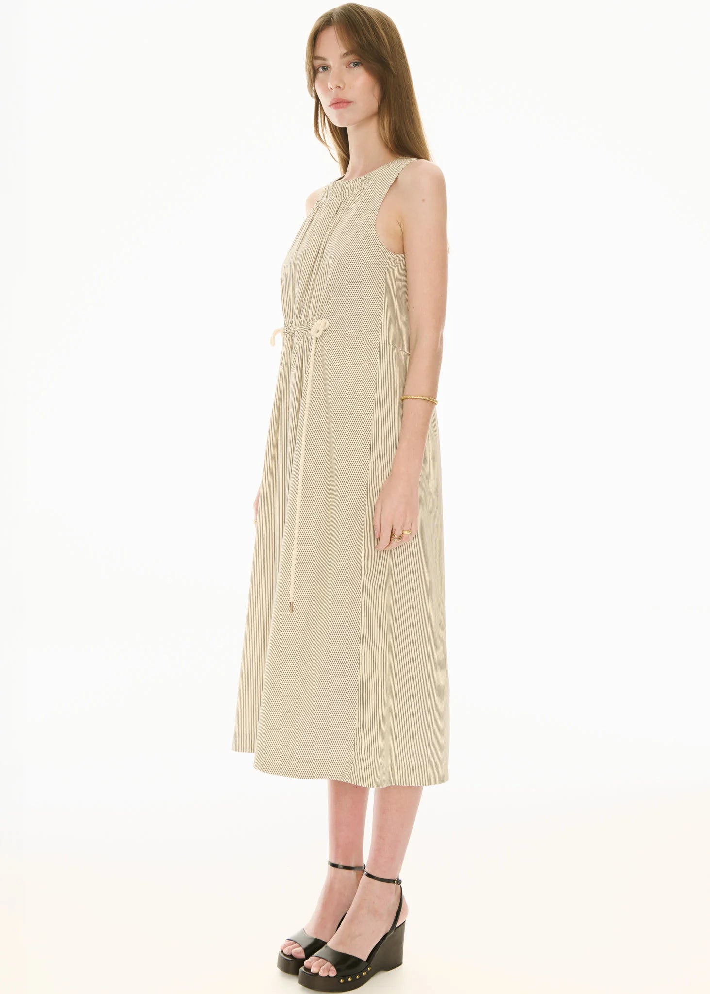 POL Fable Tank Dress - Ivory/Ink