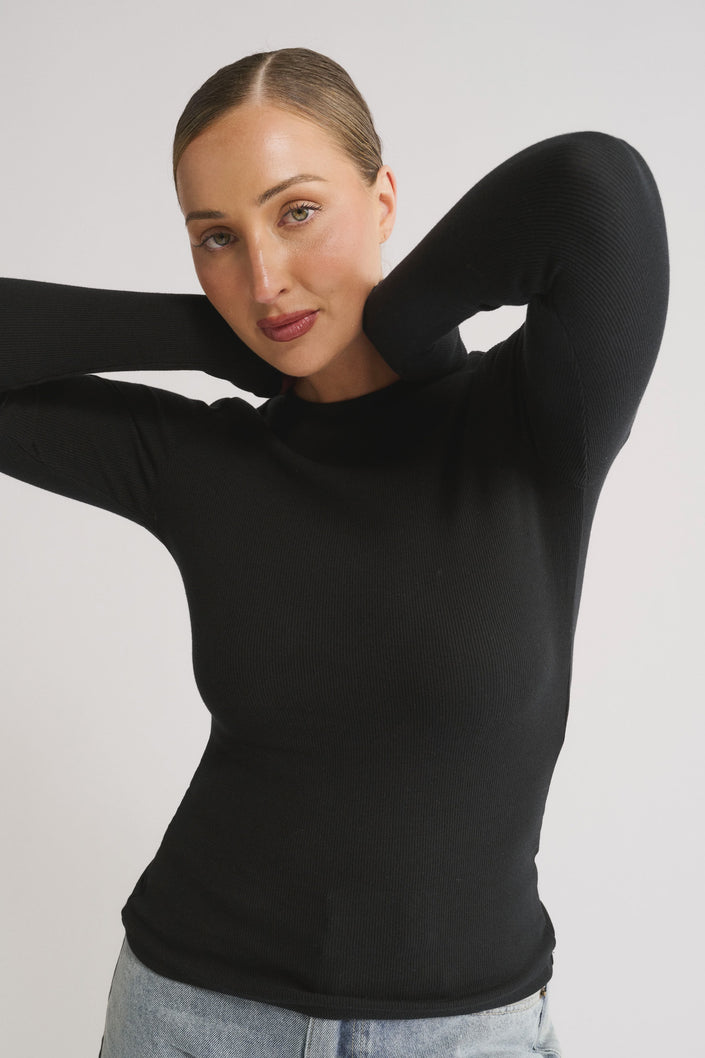 Primi Carina Classic Long Sleeve  - Black