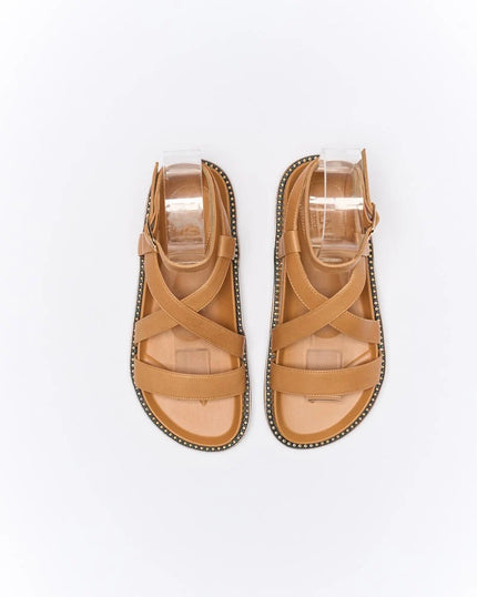 WALNUT Presly Leather Sandal - Coconut Tan
