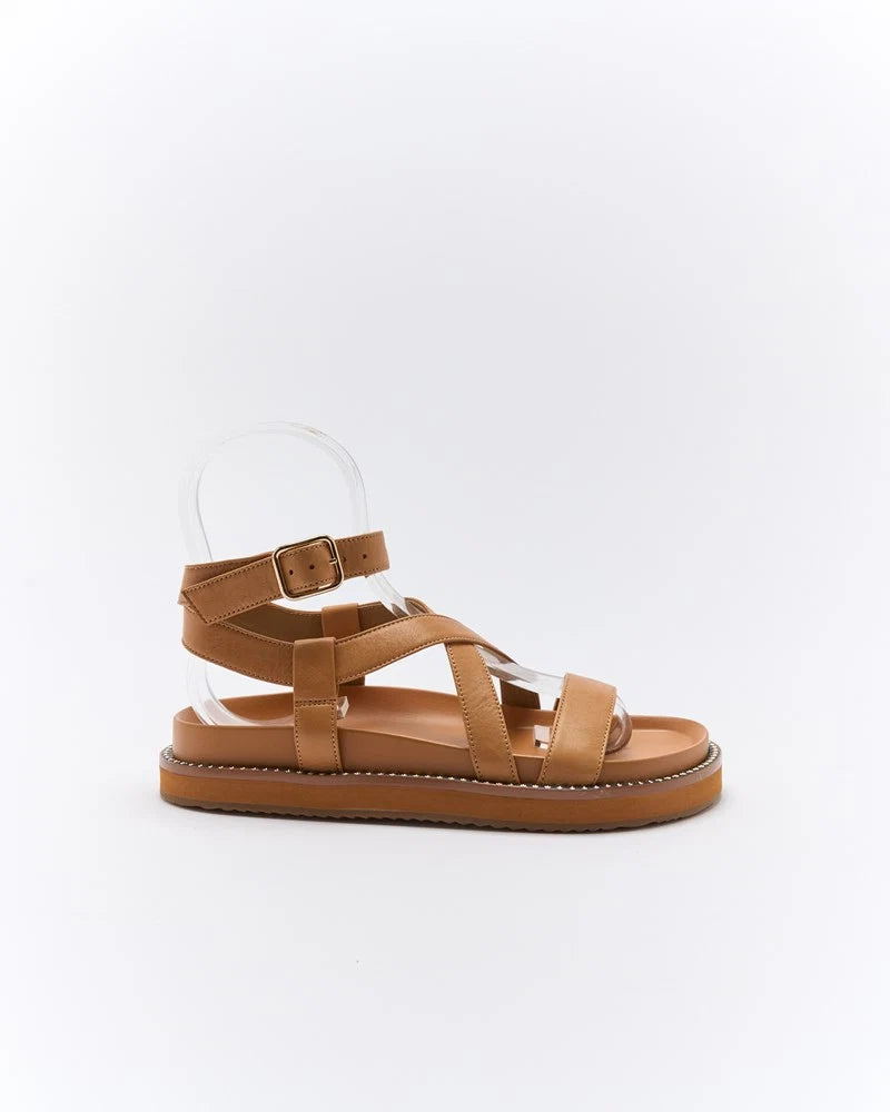 WALNUT Presly Leather Sandal - Coconut Tan