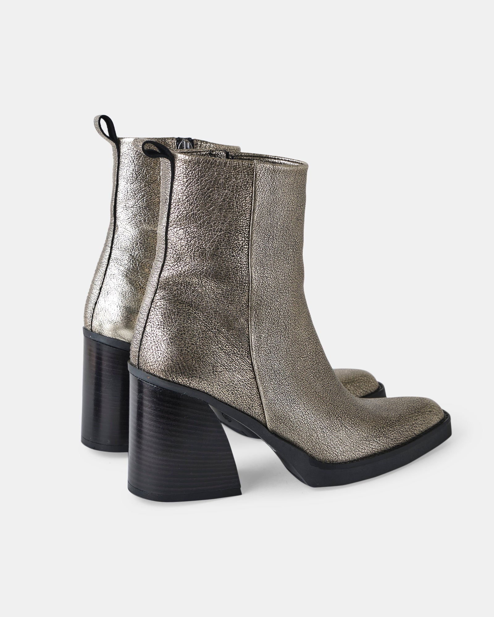 Goldie The Label Lili Leather Boot - Bronze