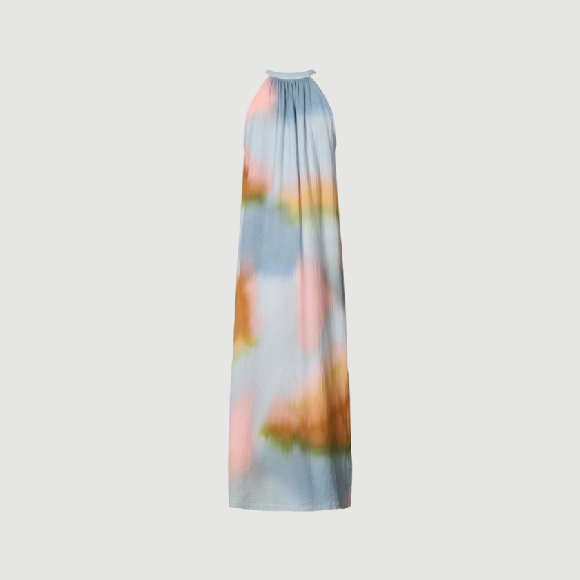 RABENS SALONER - WATERCOLOR BUTTON FRONT DRESS