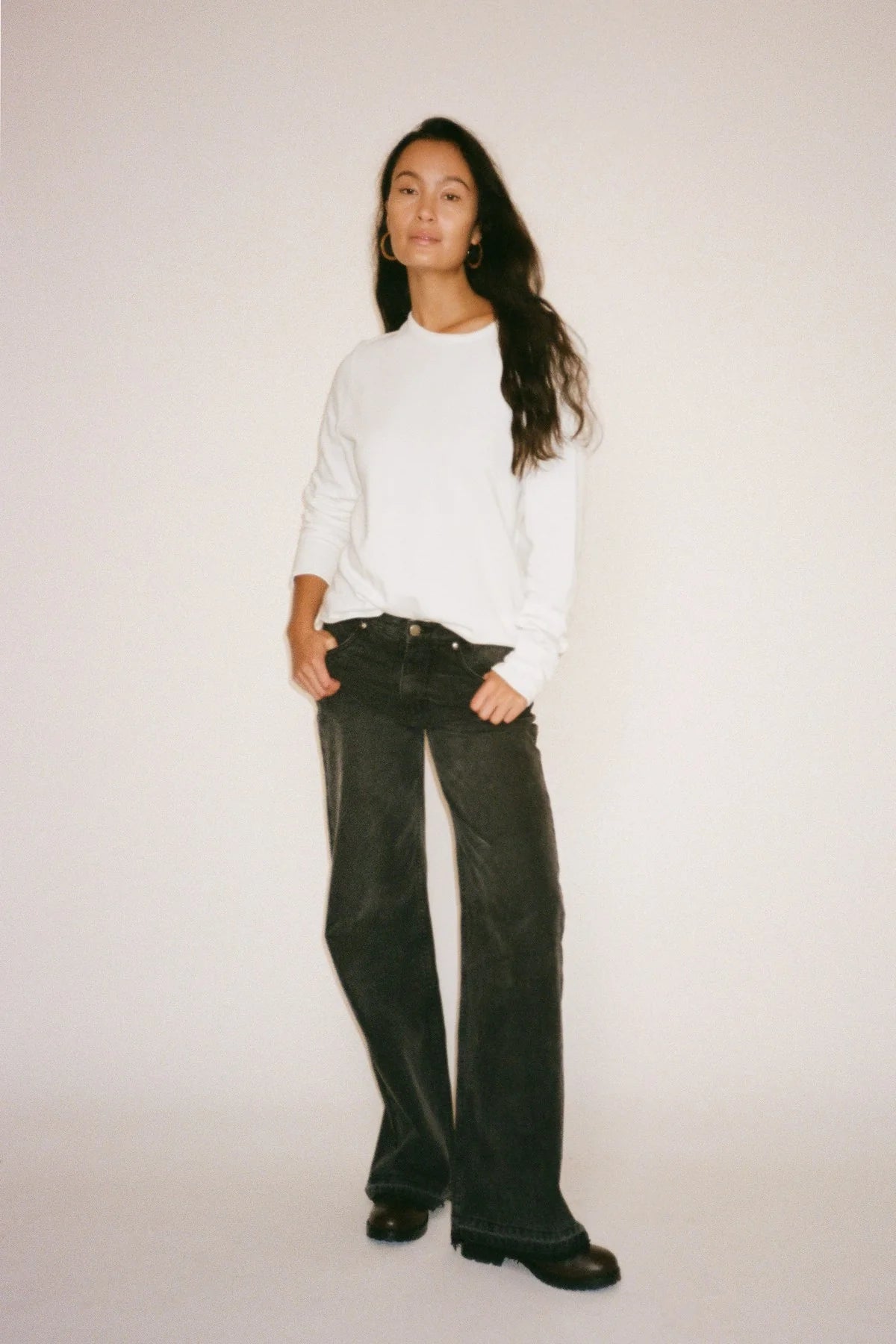 Rabens Saloner Fine Jean - Washed Black Denim