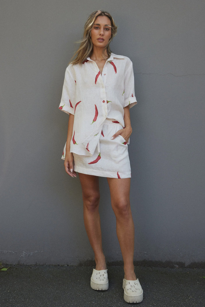 RALF Studio Capel Skirt - chilli print