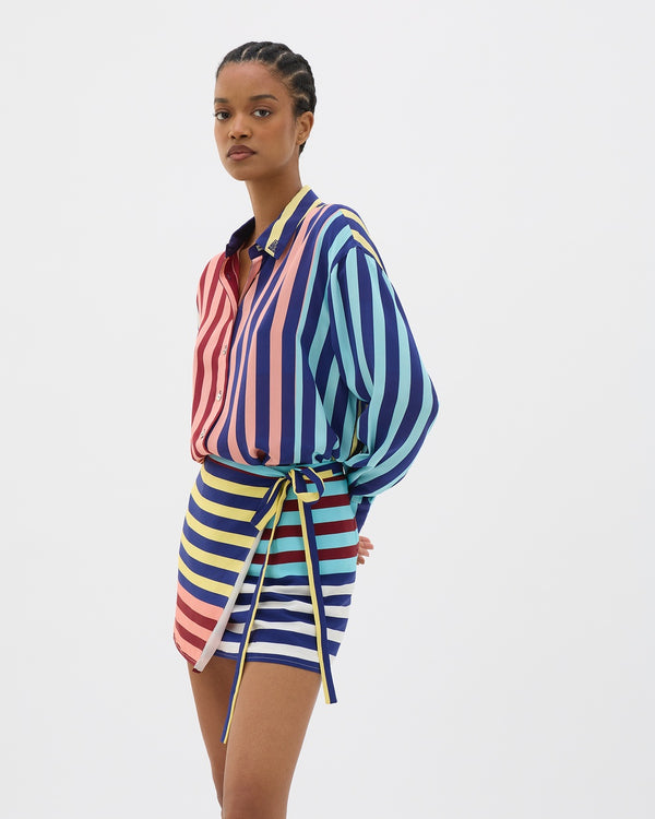 Muma World Striped Oversized Shirt
