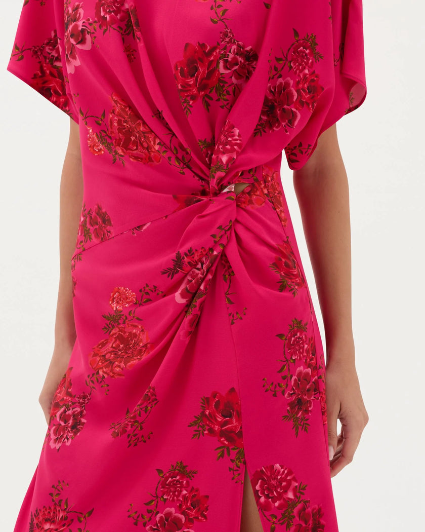 Muma World Magenta Bloom Zaira Dress - Pink