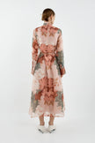 Sofia Irina Iris Bell Shirt Dress - Pink/Green